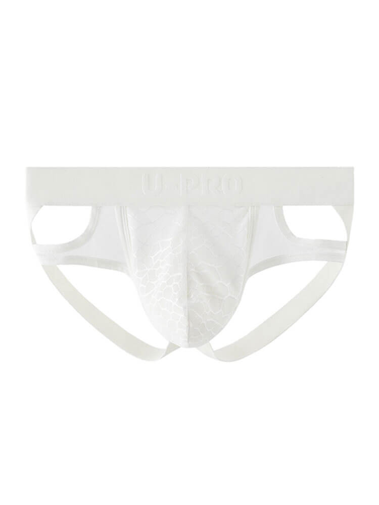 Men's Sexy Mesh Lace Patchwork Hollow Nylon Briefs