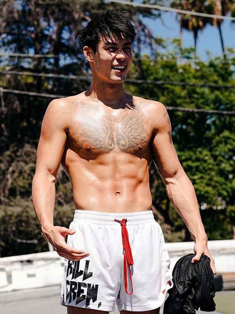 Men's Letter Mesh Quick-Dry Training Shorts