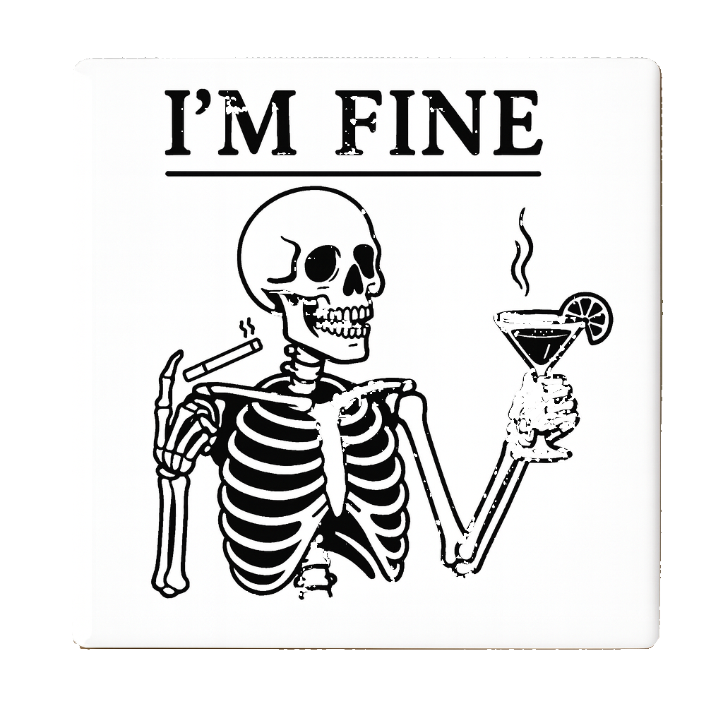 I'M Fine | Mischievous Magnet | 5cm x 5cm image 0