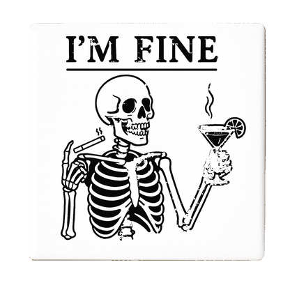 I'M Fine | Mischievous Magnet | 5cm x 5cm image 0