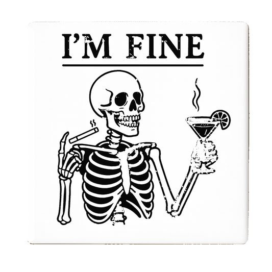 I'M Fine | Mischievous Magnet | 5cm x 5cm image 0