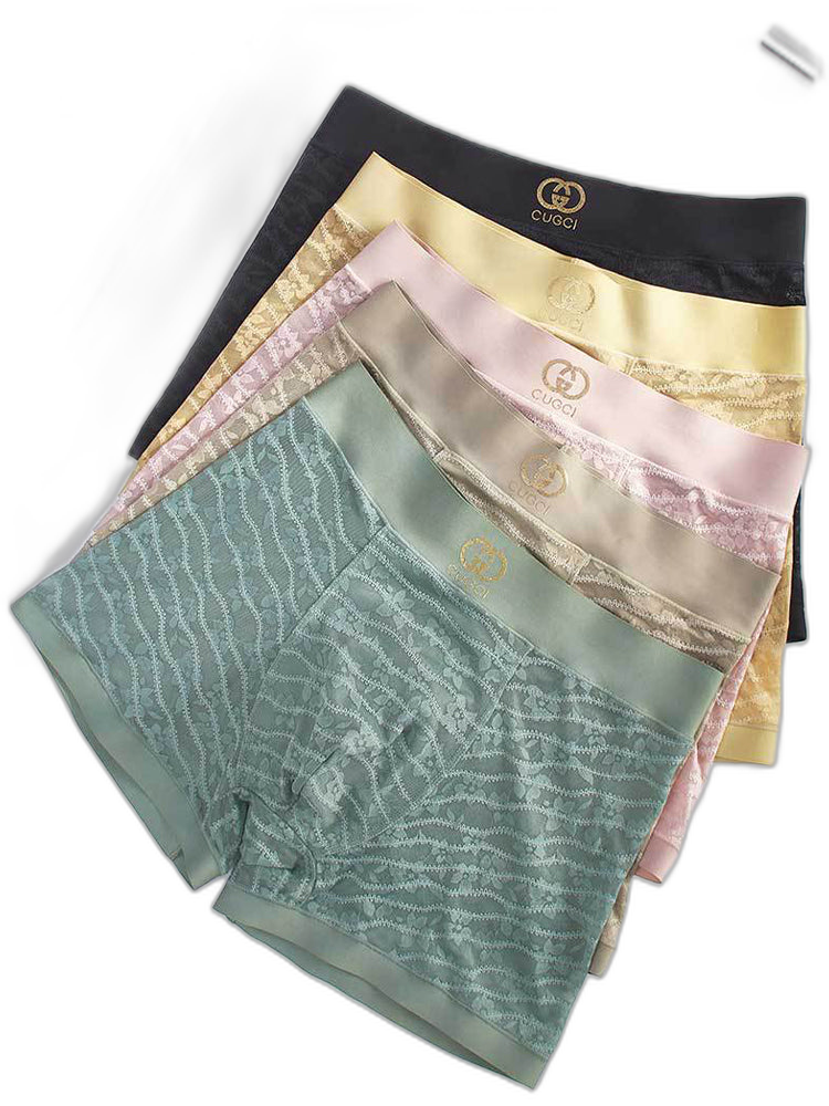 Men's Mid-Rise Sexy Seamless Lace Trunks