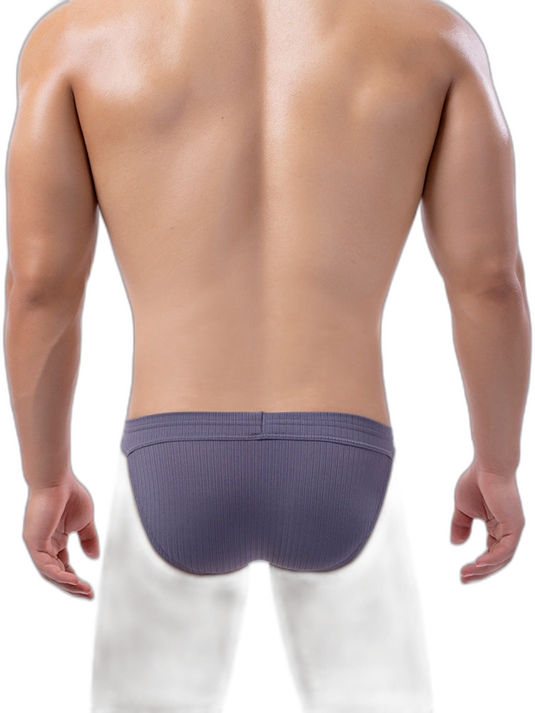 3 Pack Men's Threaded Fabric Briefs with U Convex Pouch