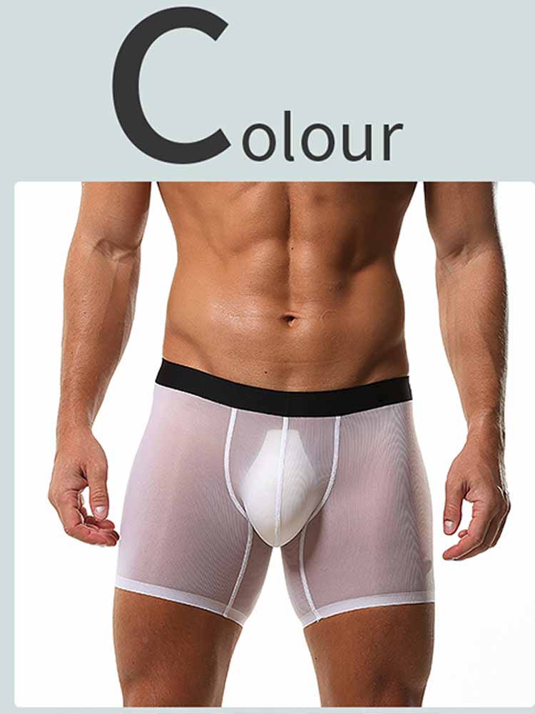 Men's Ice Silk Breathable Lengthened Boxer Briefs