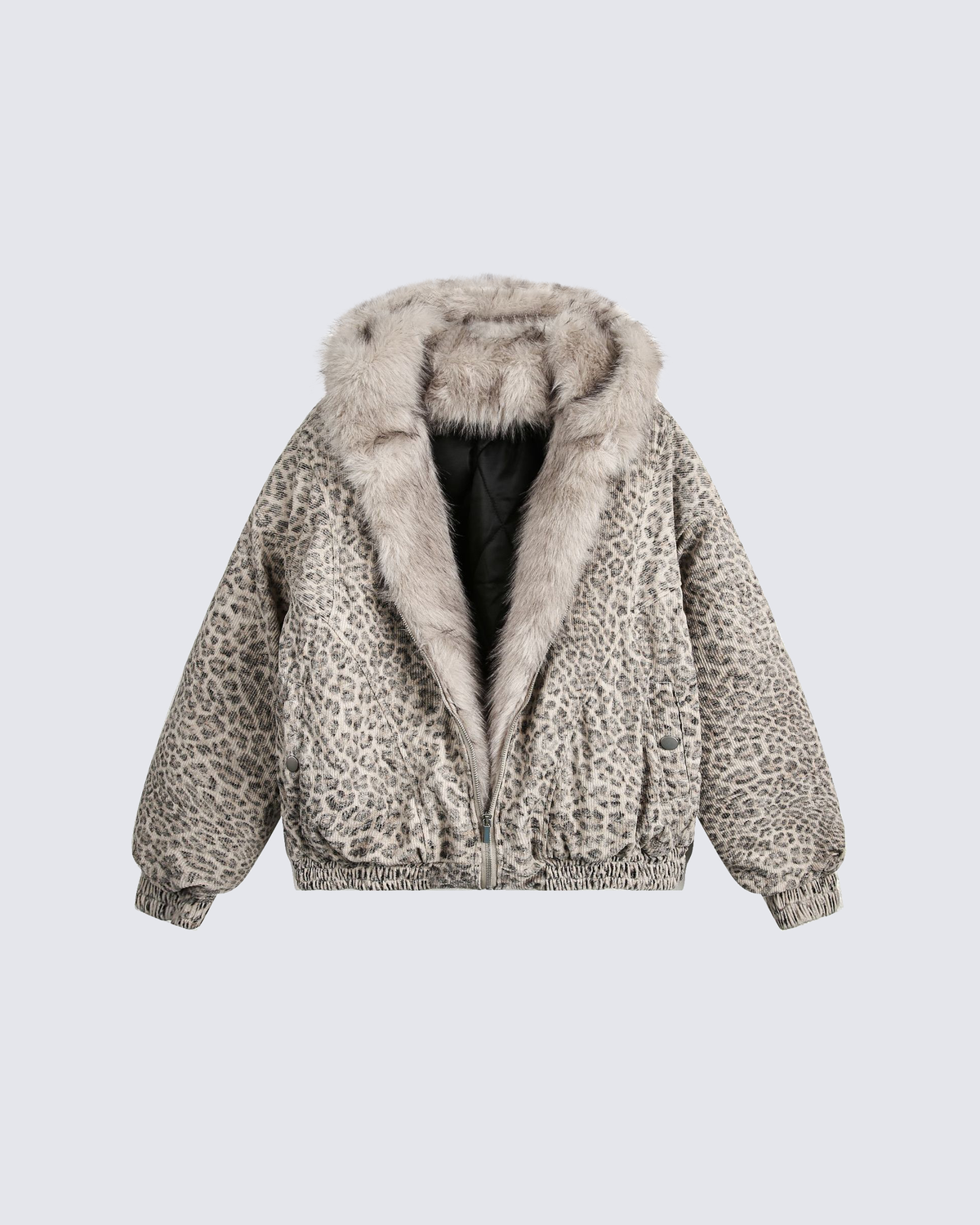 American Street Leopard Padded Cotton Jacket