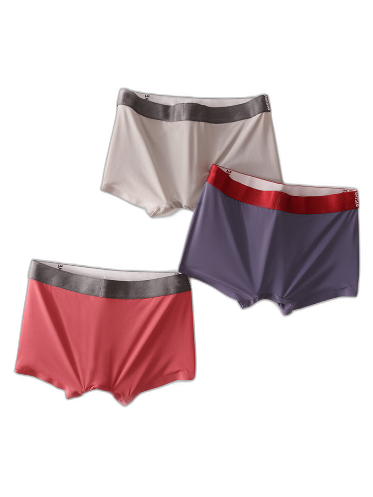 2 Pack Men's Premium Ultra-Thin Seamless Ice Silk Stretch Fit Trunks