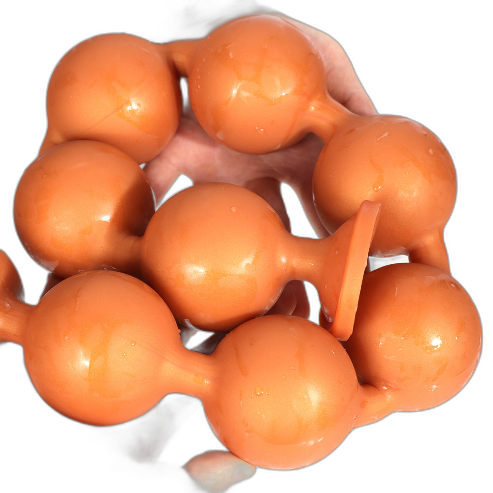Lina - 9 Anal Beads - Huge Silicone Anal Balls