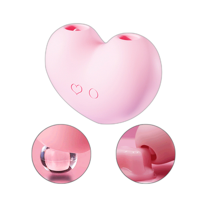 Heart - Clitoral Vibrator - Tongue Vibrator - Sucking, Licking & Vibrating Pleasure