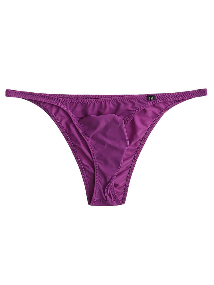 Men's Low-Rise Half Wrapped Hip Solid Briefs