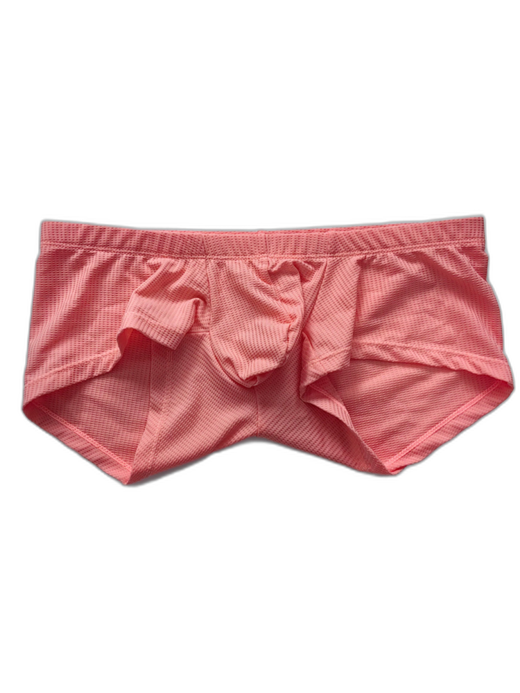 2 Pack Men's Sexy Short Legs Trunks With Large Pouch