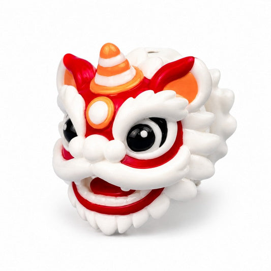 Hand-Painted Lion Guardian Chastity Lock | Unique Artistic Chastity Device