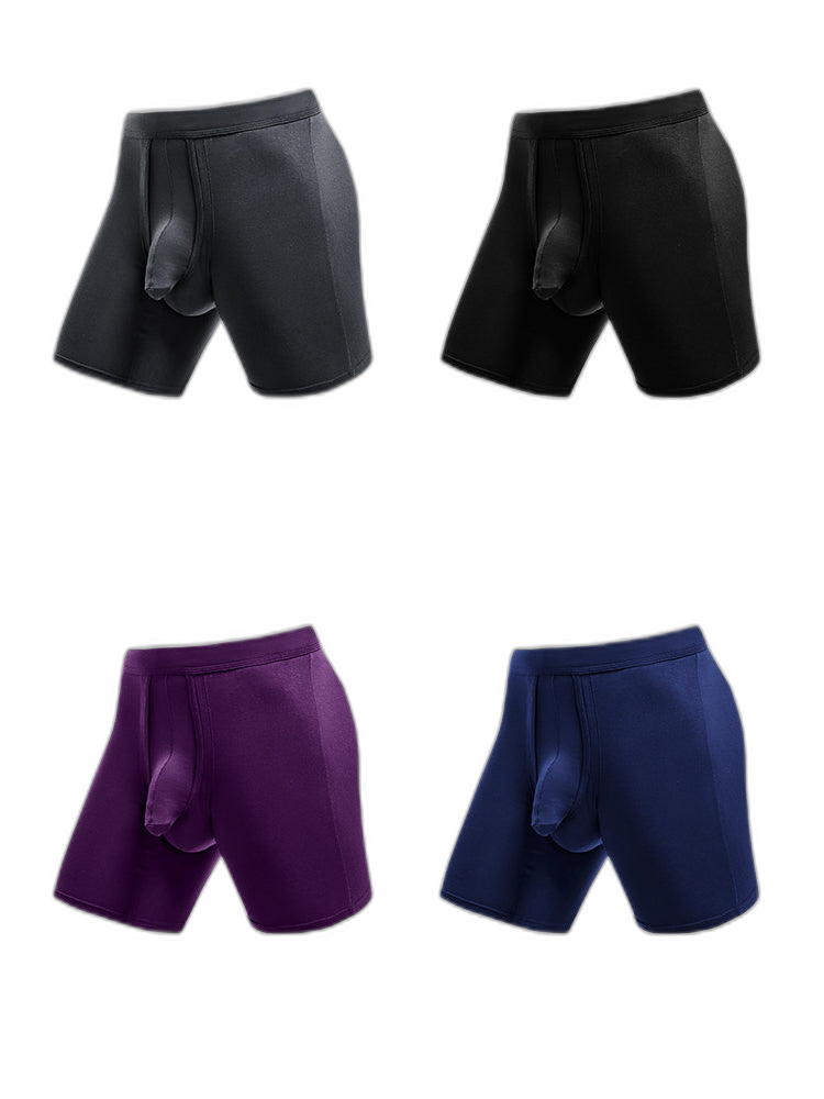 2 Pack Long Boxer Briefs with Separate Pouch