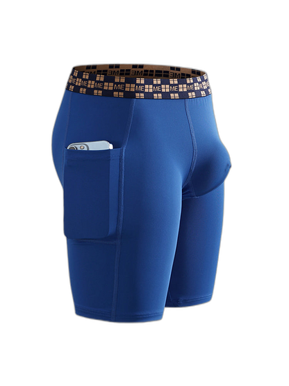2 Pack Men’s Compression Boxer Shorts with Side Pocket