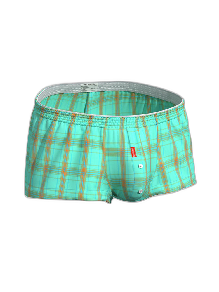 2 Pack Men's Supportive Large Pouch Odor-Resistant Antibacterial Seamless Boxer Shorts