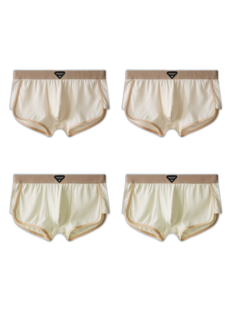 4 Pack Men's Ultra-Soft Premium Cotton Seamless Comfort Trunks