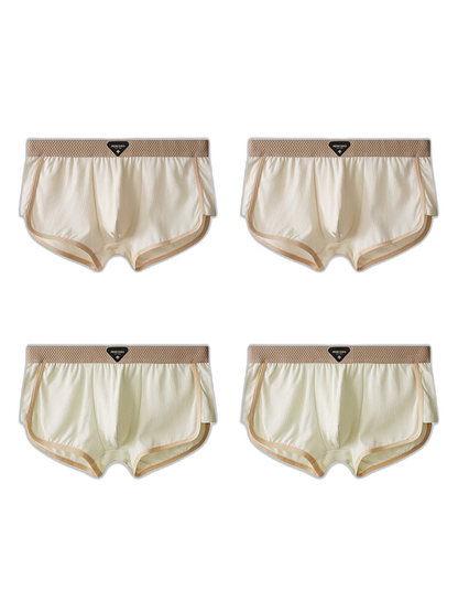 4 Pack Men's Ultra-Soft Premium Cotton Seamless Comfort Trunks