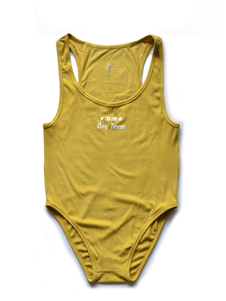 D.M Men's Number 9 Boy Team Letter Briefs Bodysuit