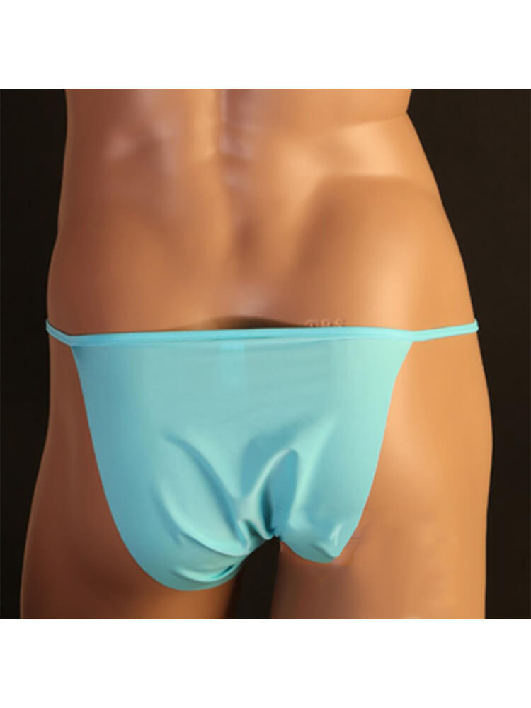 Men's Sexy Lace-Up Solid Color String Briefs