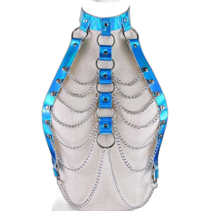 HoloGlam Punk Leather Harness Top
