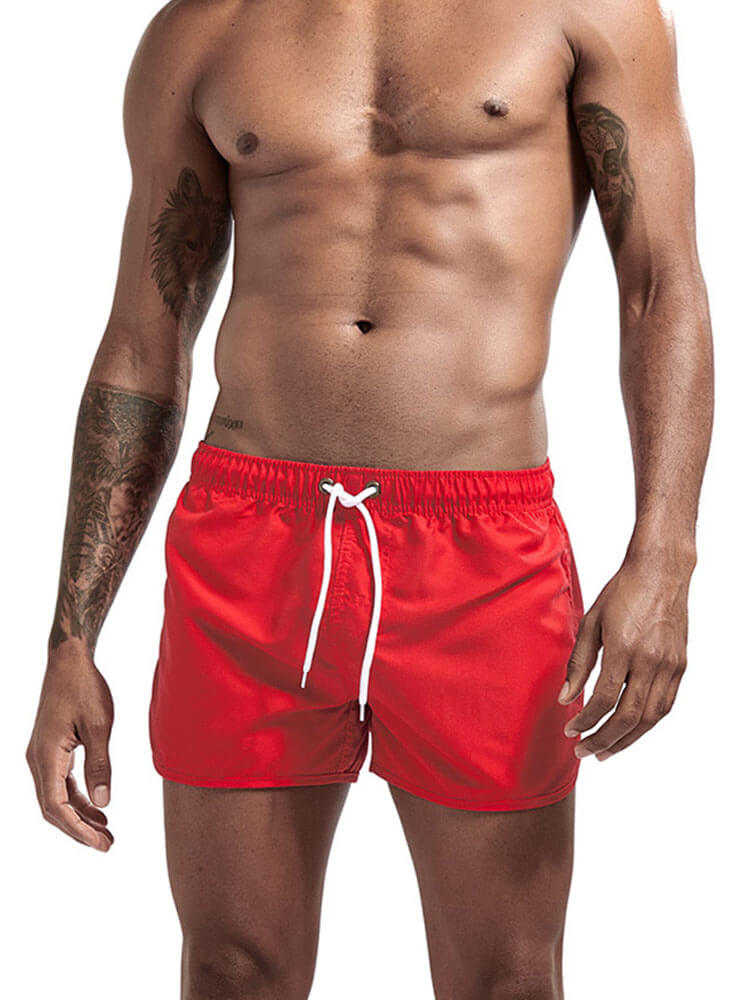 Men's Casual Athletic Drawstring Beach Shorts