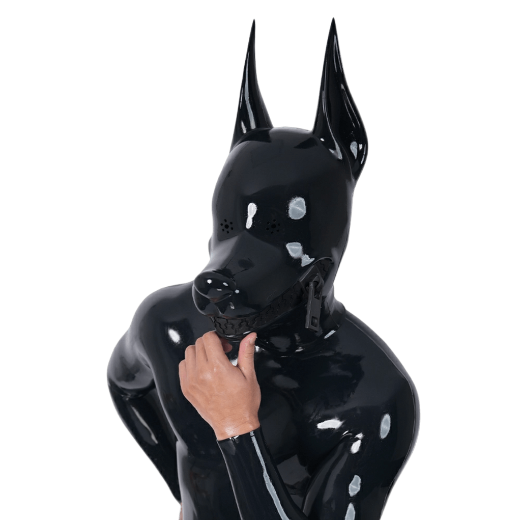 Furrjoi Zipper Dog Hood Black Perforated Eyes