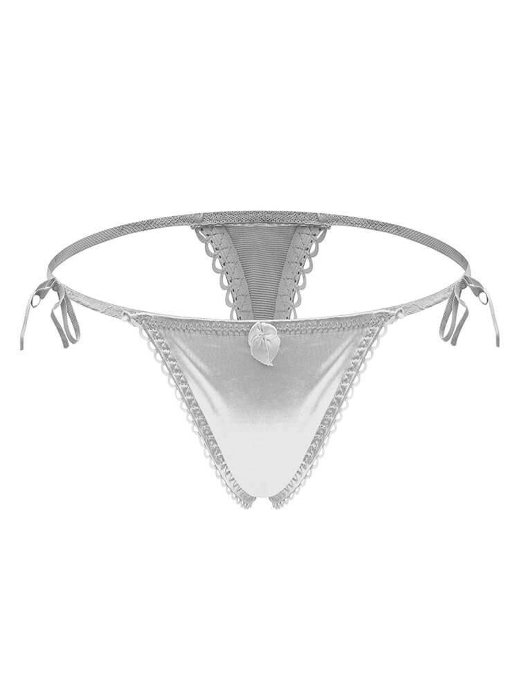 Men's Sexy Low-Rise Thin Strap Lace-Up Thong