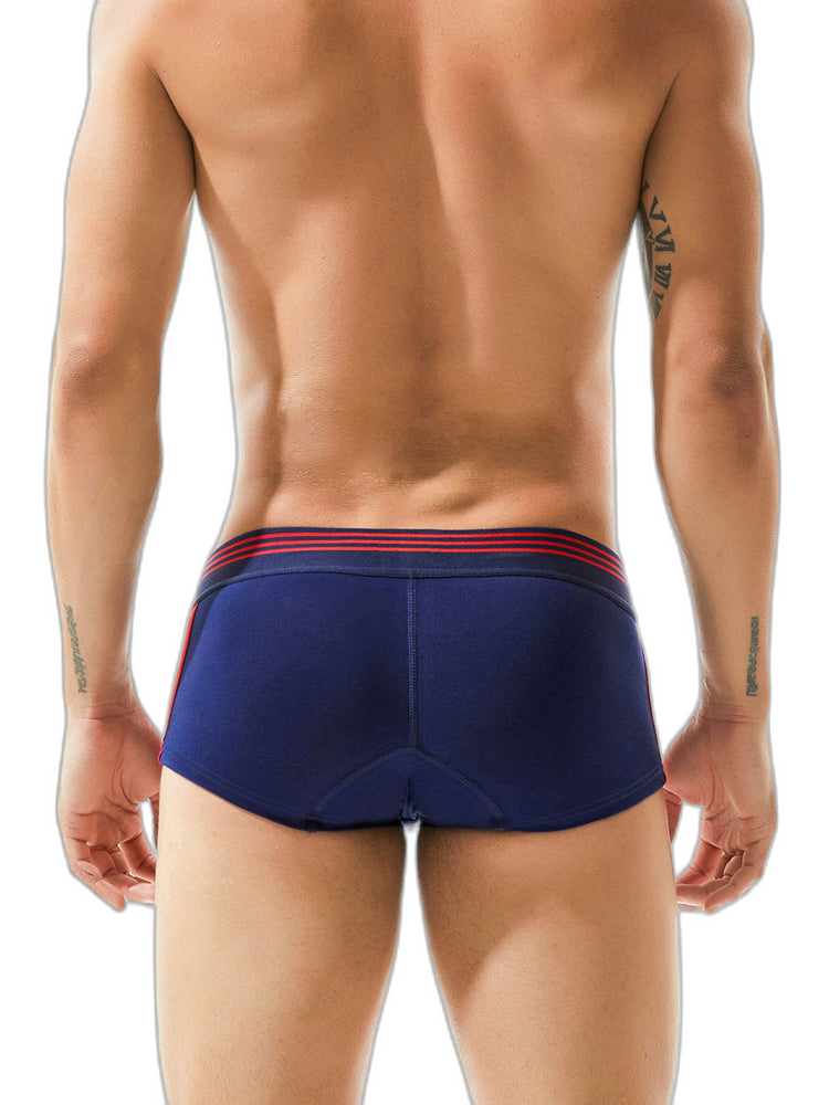 Men's Slim-Fit Cotton Trunks - Low Rise & Lifting Support