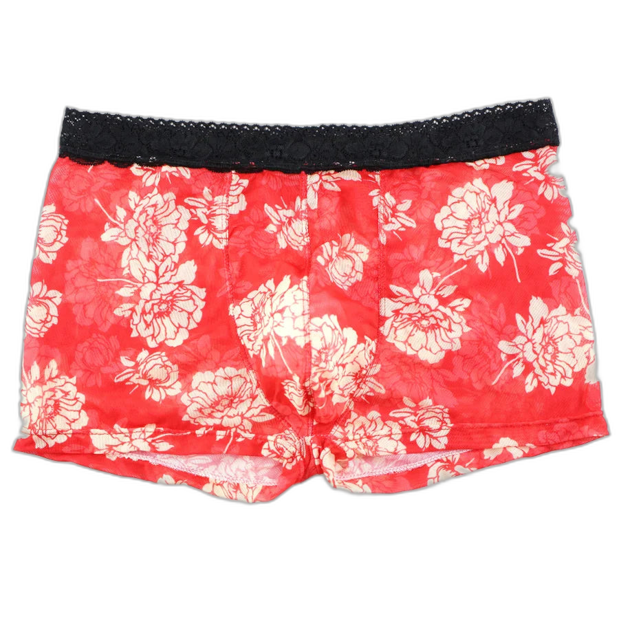 Tight Floral Print Boxer Briefs