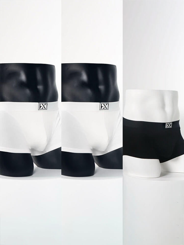 3-Pack Men's Low-Rise Sexy Soft Cotton Boxer Briefs