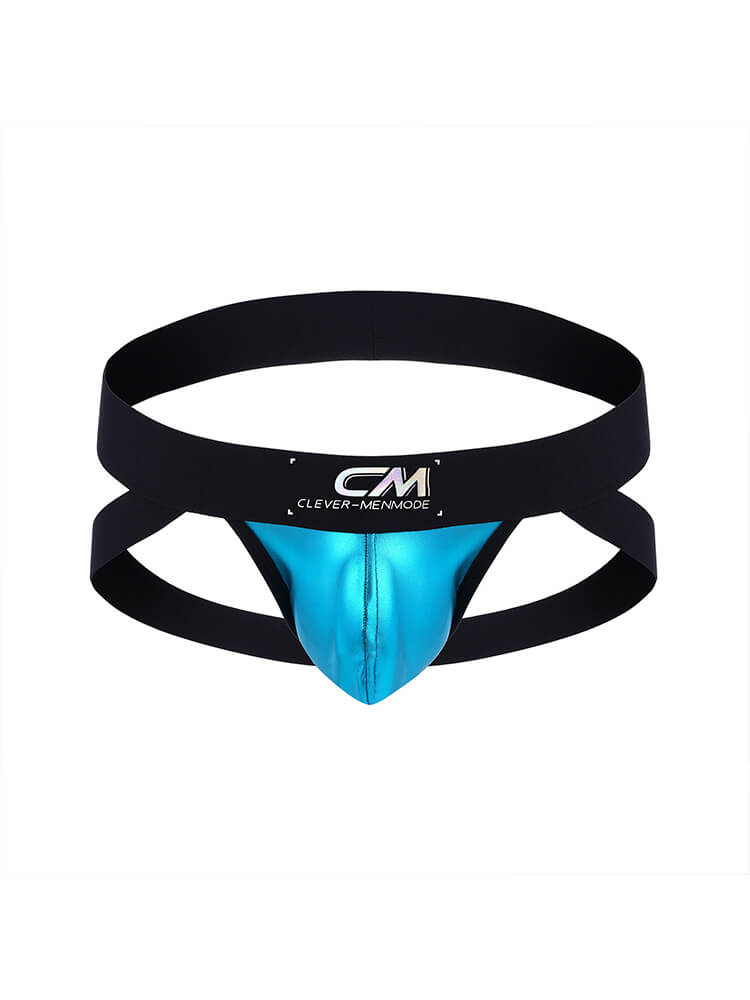 Men's Sexy Faux Leather Hollow Jockstrap
