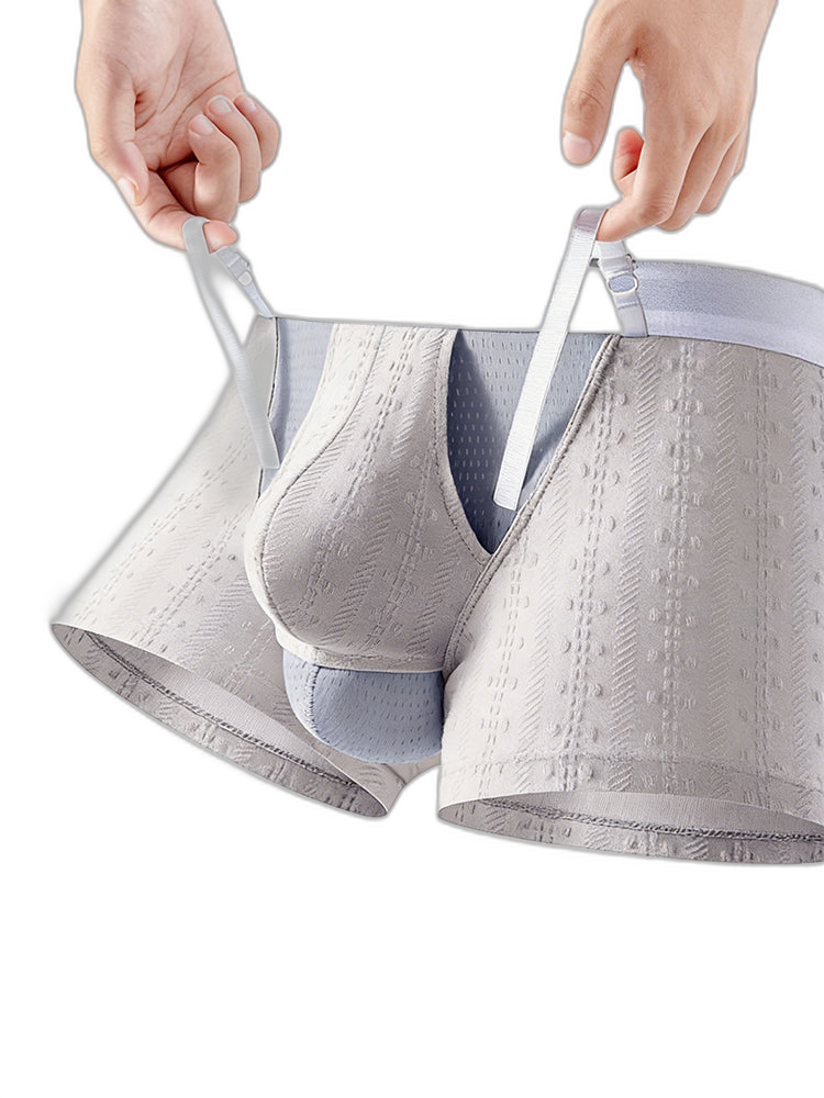 Men's Premium Soft Cotton Pouch Comfort & Breathability Lift System Trunks