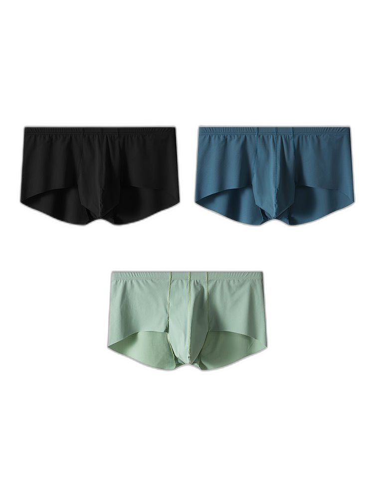 3 Pack Men's Contoured Pouch Seamless Trunks
