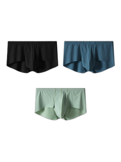 3 Pack Men's Contoured Pouch Seamless Trunks