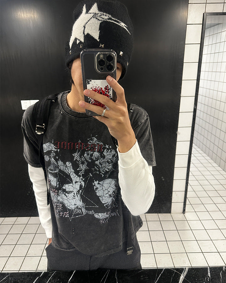 KIIKIO Grunge Distressed Tee