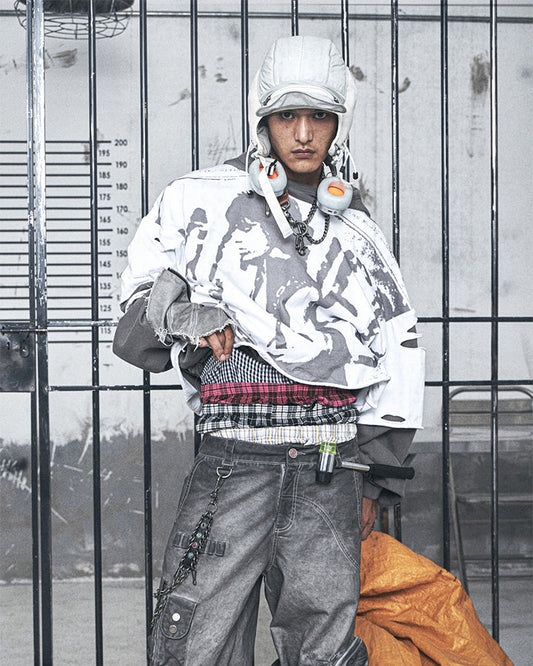 KIIKIO Grunge Layered Hoodie