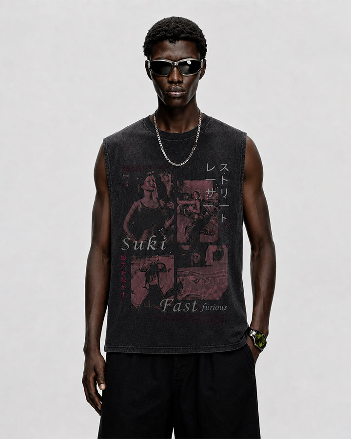 KIIKIO Street Washed Sleeveless Tee