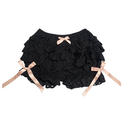 Black Ruffle Pink Bow Skirt