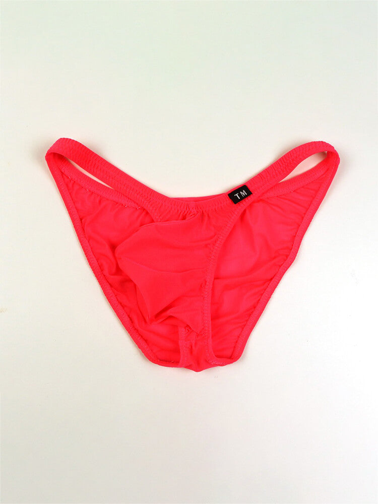 Men's Sexy Silky Low-Rise Thin-Strap Briefs