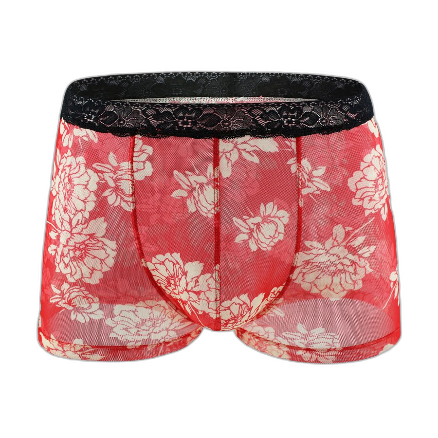 Tight Floral Print Boxer Briefs