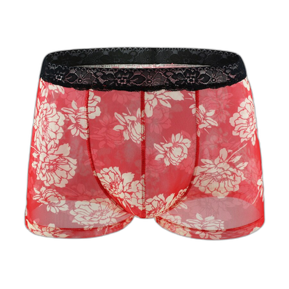 Tight Floral Print Boxer Briefs