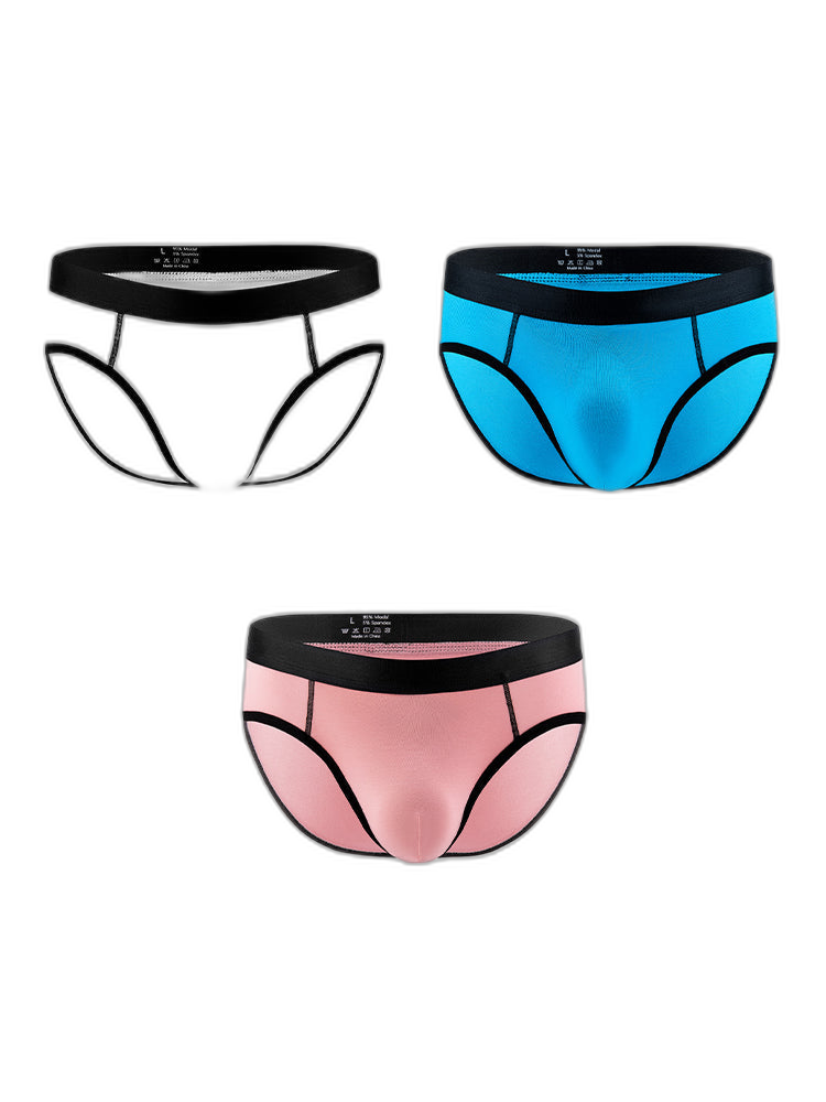 3-pack Men's Low-rise Compartment Lift Independent Pouch Briefs