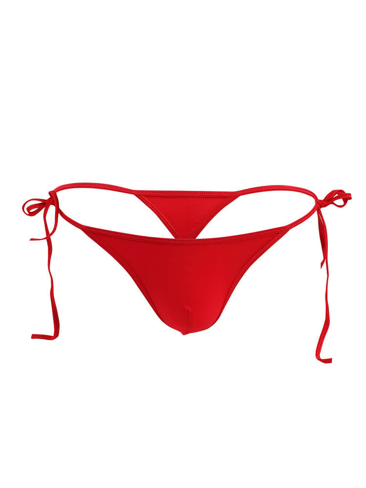 Men's Ice Silk Lace-Up Non-Marking Thongs