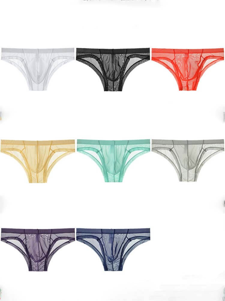 Men's Sexy Sheer Mesh Pouch Breathable Briefs
