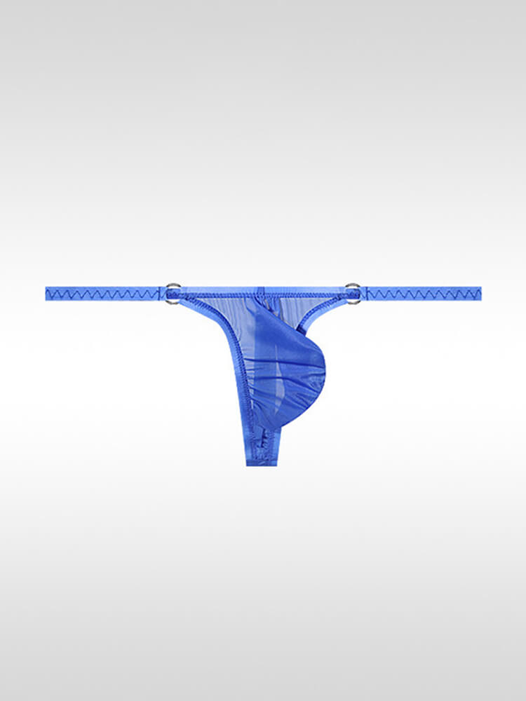 Men's Sexy Ultra-Thin Ice Silk Sheer Low-Rise Thong