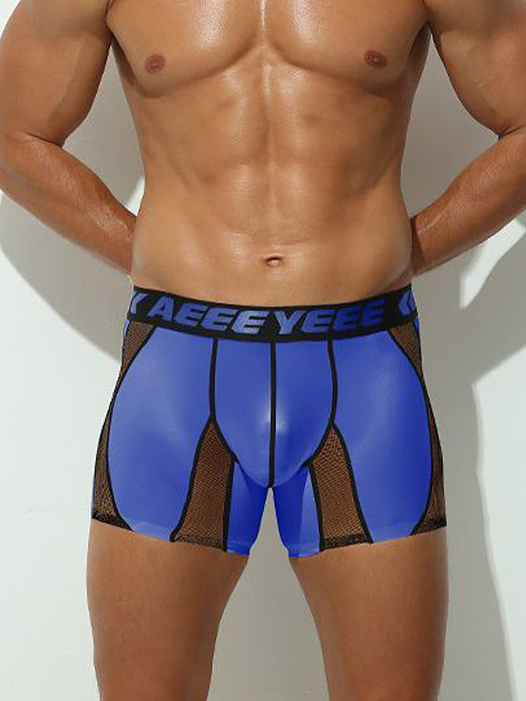 2 Pack Men's Workout Anti-Chafing Quick-Dry & Breathable Mesh Stretch Boxer Briefs