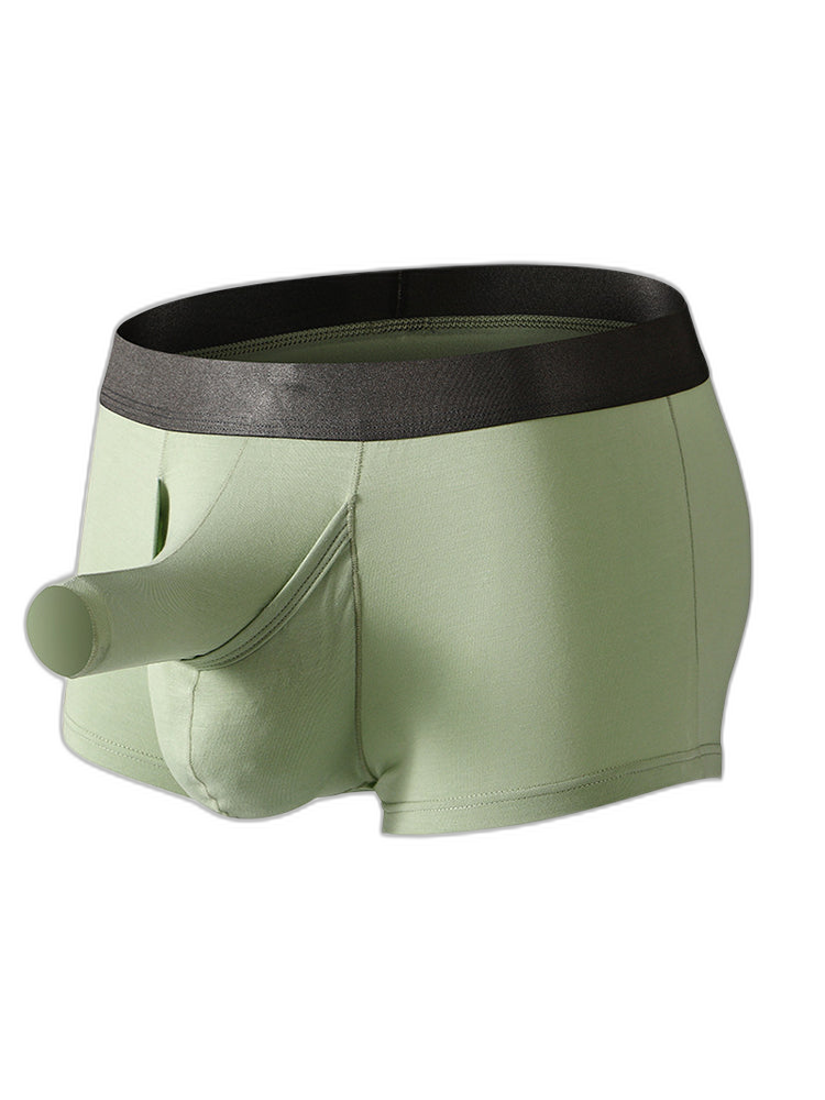 Men’s Dual Ball Pouch Trunks With Fly Front