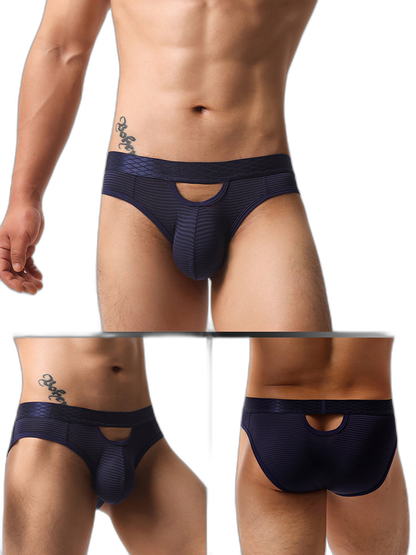 4 Pack Men's Sexy Striped Design Day-Long Comfort Soft-Touch Waistband Bikini