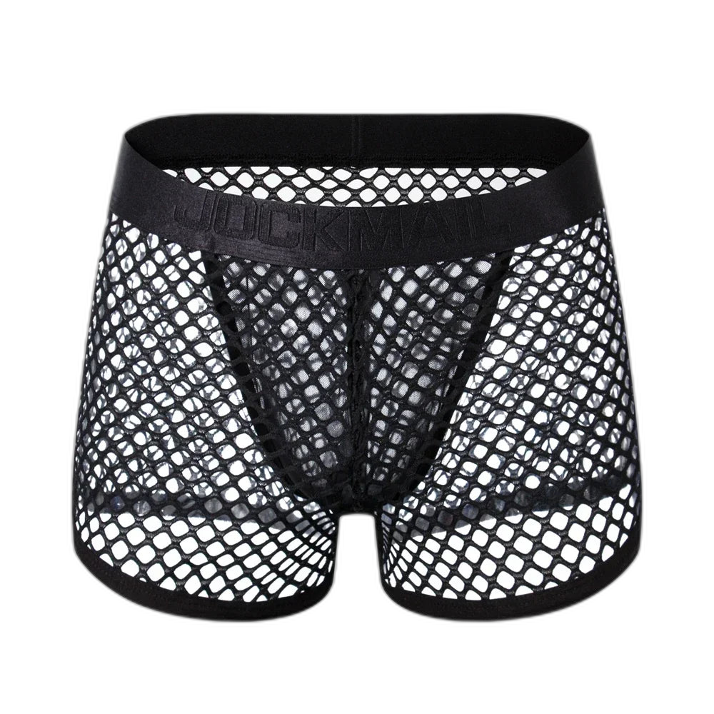 Jockmail 'Reveal All Fishnet' Underwear Shorts