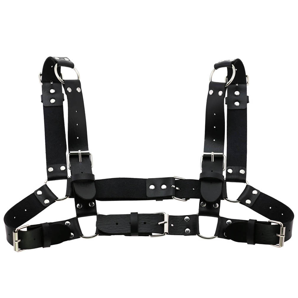Unisex Adjustable Punk Leather Harness