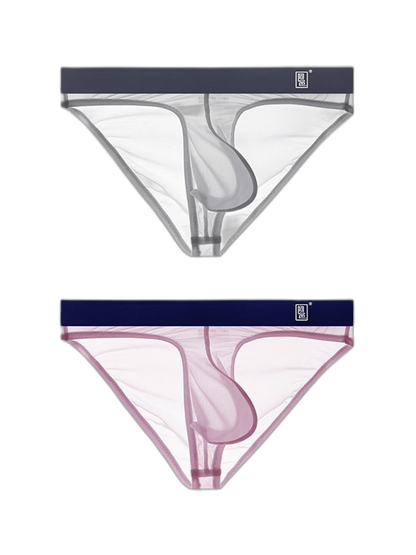 Men's Sexy Transparent Suspender Briefs